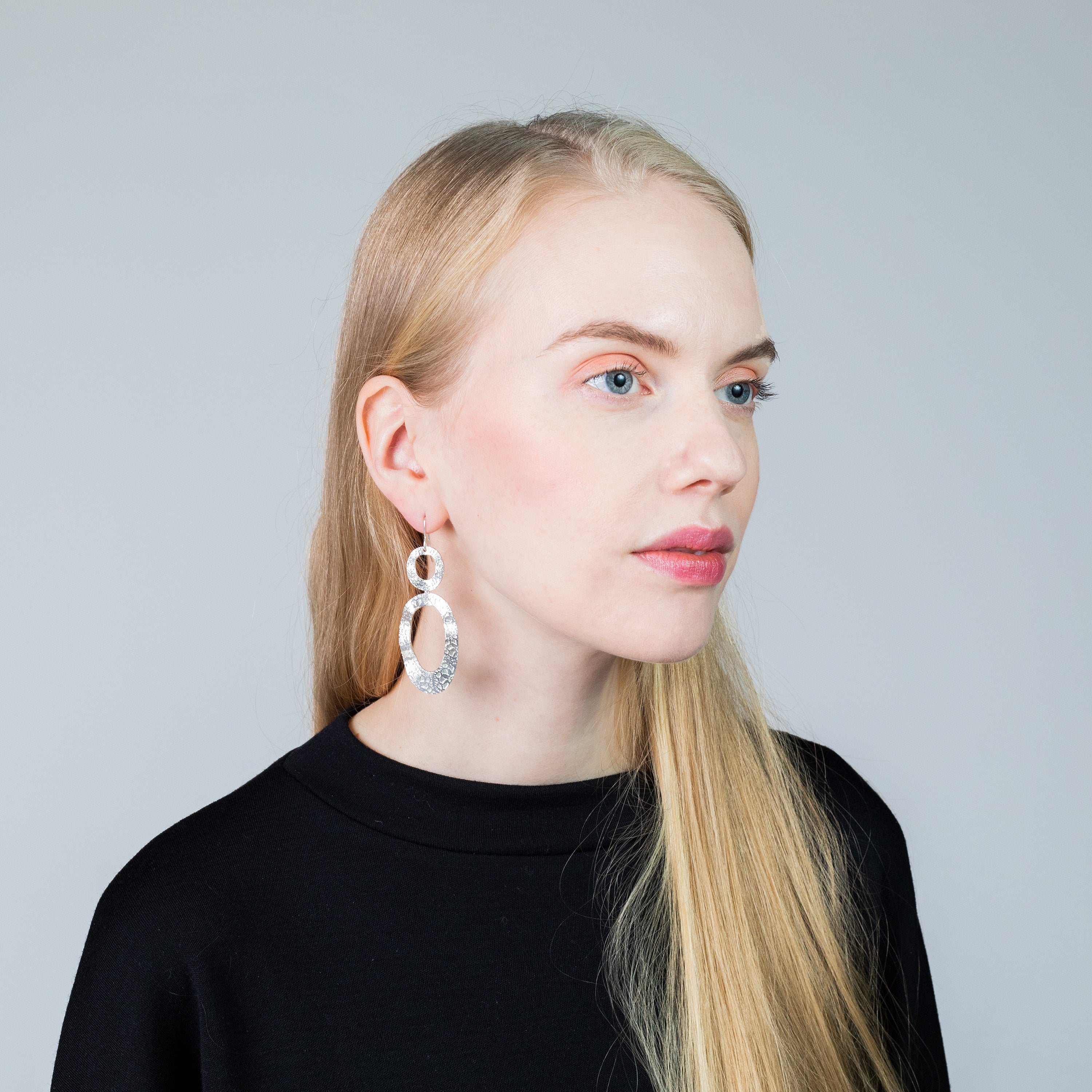 LACE statement earrings